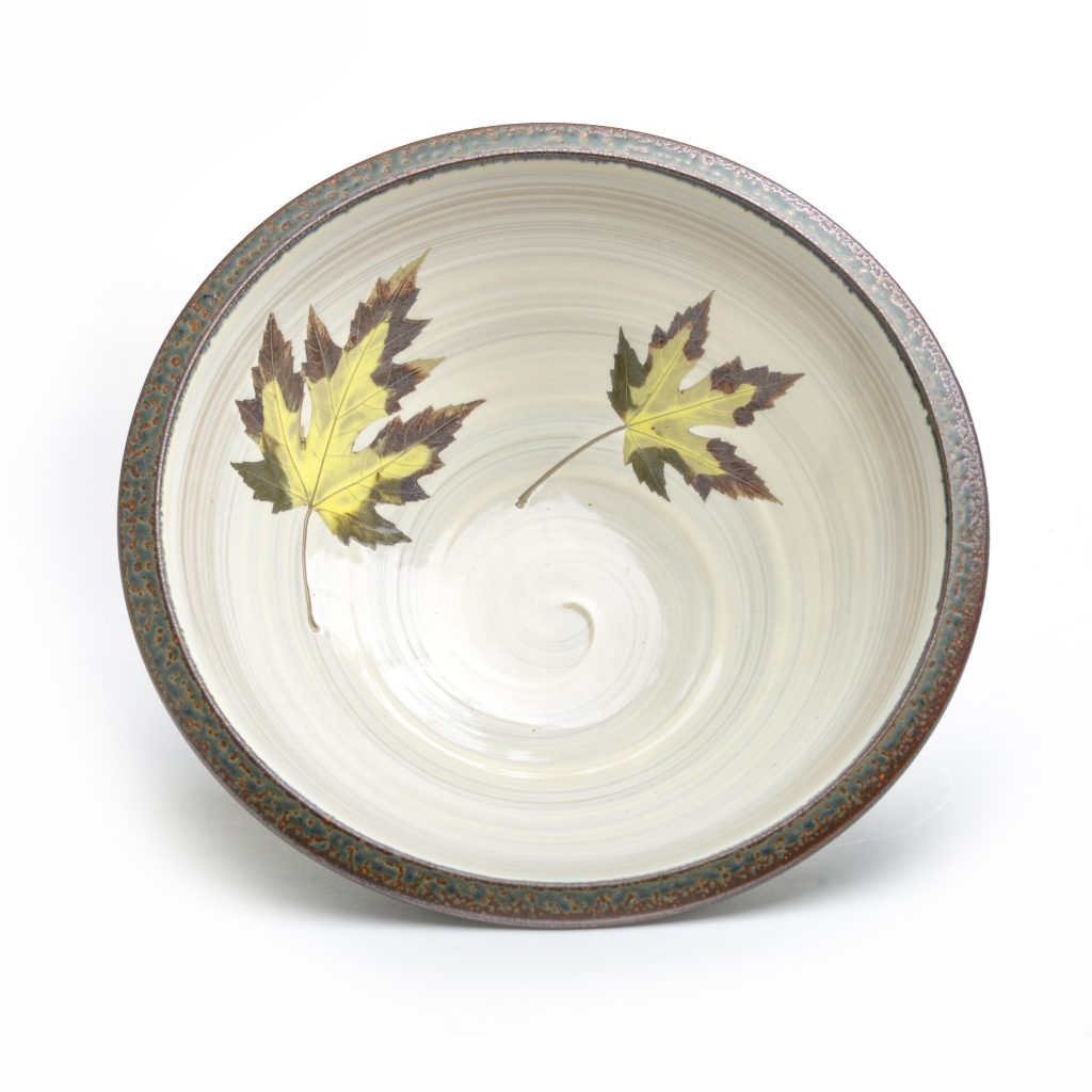 Large Ceramic Leaf Serving Bowl Southern Highland Craft Guild