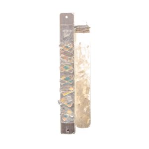 silver wedding mezuzah. wedding mezuzah with vial for shards of glass
