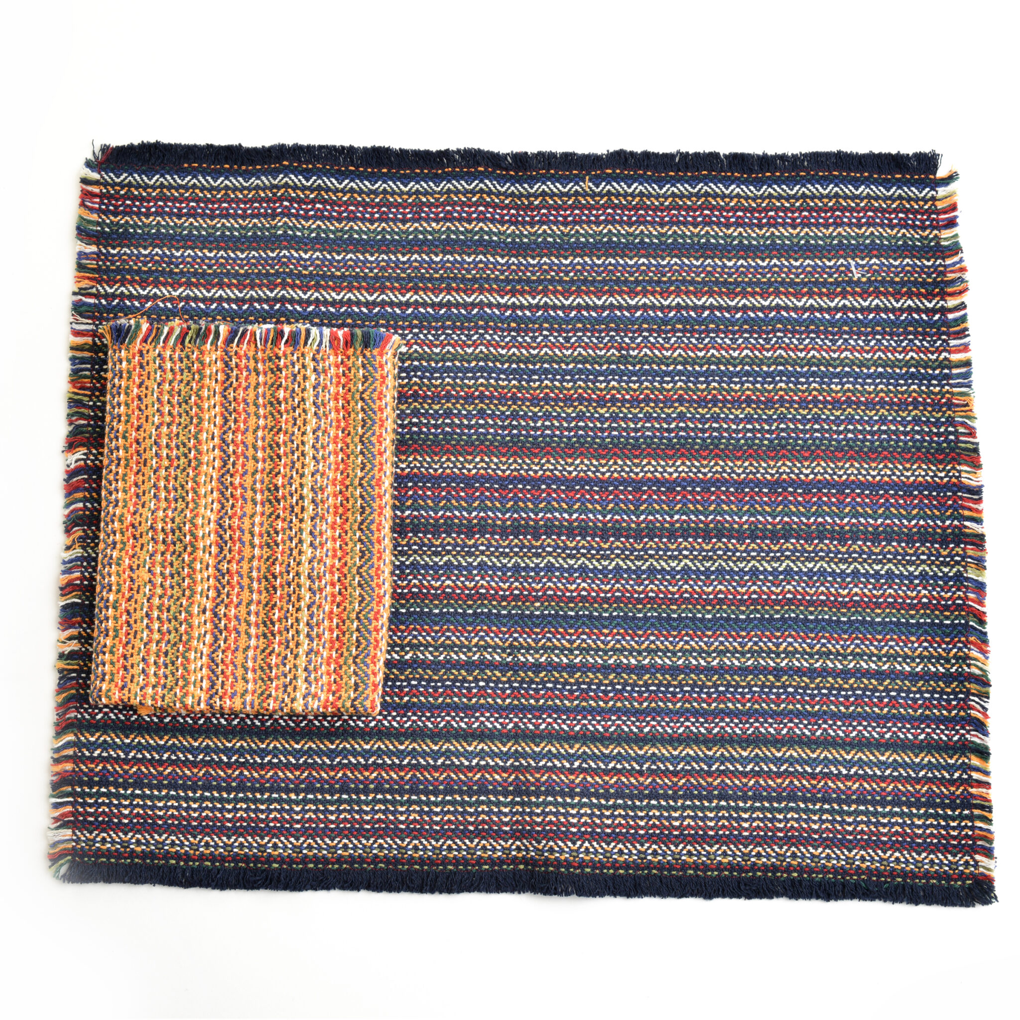 Navy MultiColored Placemats and Napkins Southern Highland Craft Guild