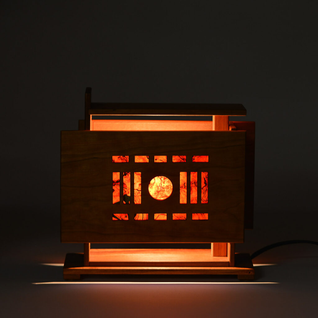 Cherry Sunrise Lamp Southern Highland Craft Guild