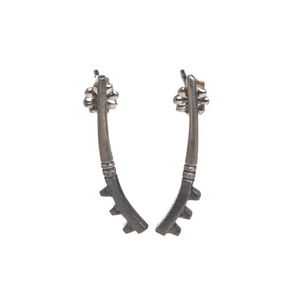 Oxidized sterling silver Fusion earrings