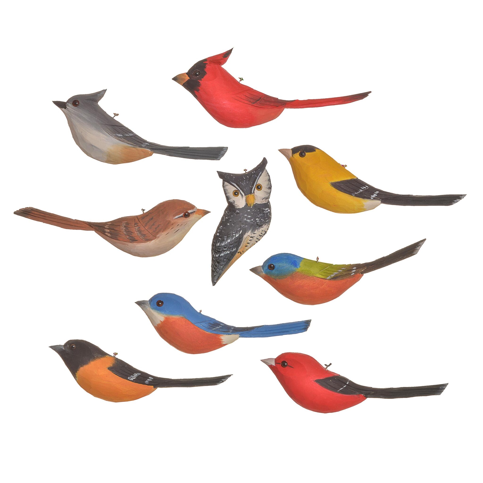 Carved and Painted Wooden Bird Ornaments Southern Highland Craft Guild