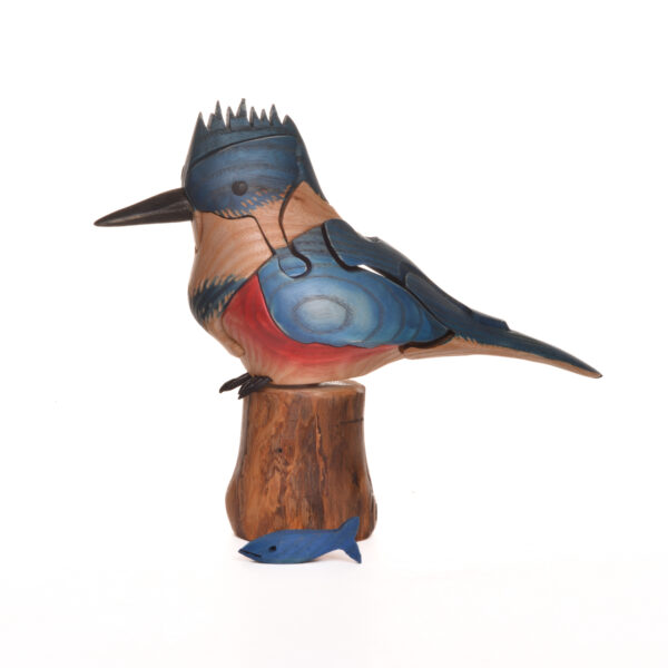Kingfisher with Fish Wooden Puzzle - Image 4