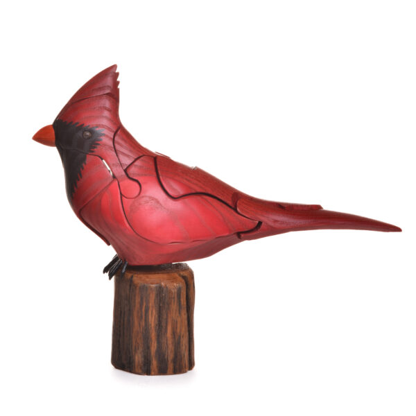 Cardinal with Dogwood Wooden Puzzle - Image 4