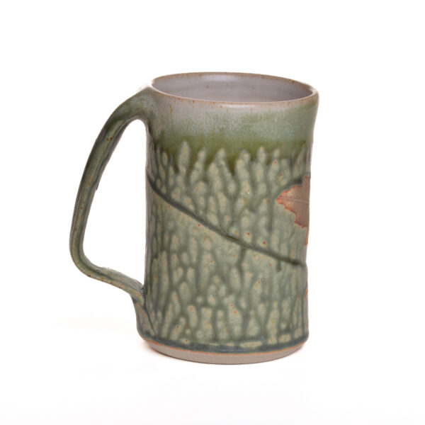 Wood Ash Mug with Leaf - Image 2