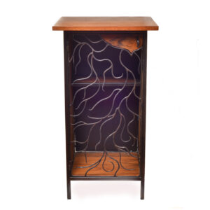 Lichen Cabinet by guild member Alex Gray. An Organic Edge will be on display in the focus gallery upstairs at the Folk Art Center from July 19–October 5, 2025.