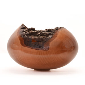 In the Trunk by guild members Bill and Tina Collison. An Organic Edge will be on display in the focus gallery upstairs at the Folk Art Center from July 19–October 5, 2025.