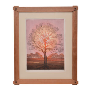 Morning Tree by guild member John Amoss. An Organic Edge will be on display in the focus gallery upstairs at the Folk Art Center from July 19–October 5, 2025.