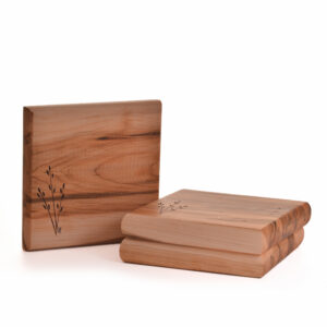 Square cheese board made of ambrosia maple by Ray Huskey of Village Crafts in Tennessee. Perfect for a beautiful charcuterie display. Expect slight variations in wood.