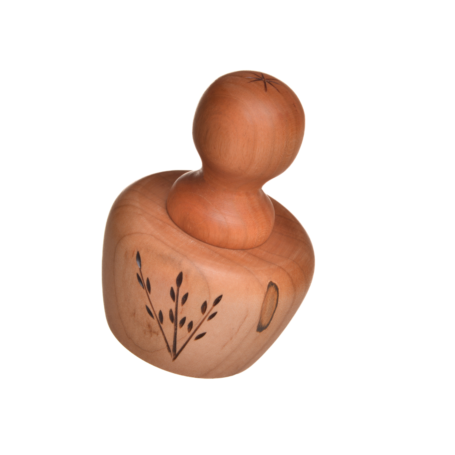 Turned wooden biscuit cutter with a sturdy handle. Ray Huskey adds a little carved wheat decoration, and a small hole for air to help the dough release. Handles come in cherry, walnut and oak. If you prefer a lighter or darker cutter, please leave a note on your order.