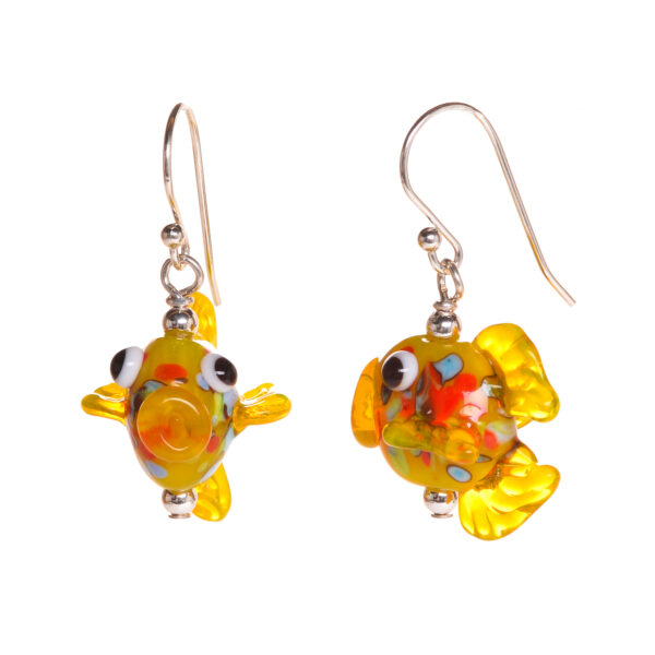 Glass Fish Critter Bead Earrings - Image 2