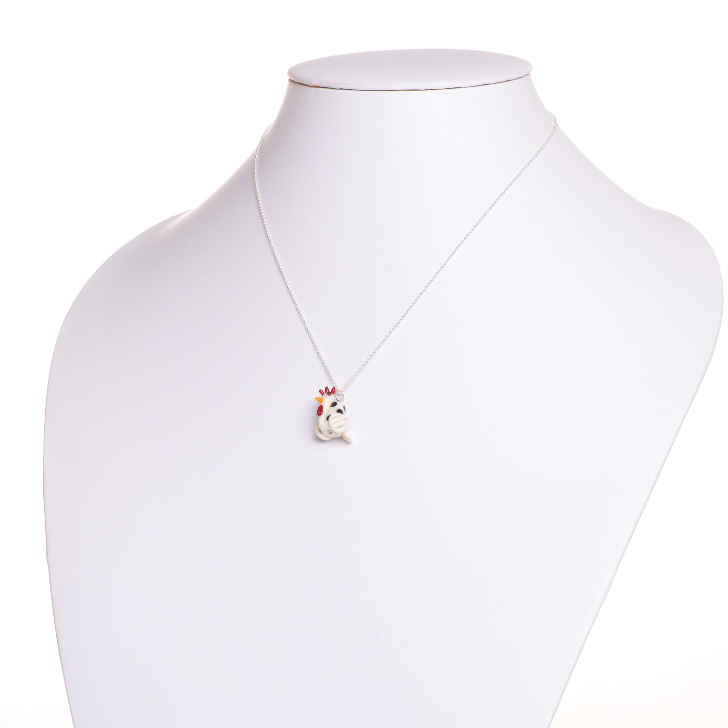 Glass Chicken Critter Bead Pendant - Image 5