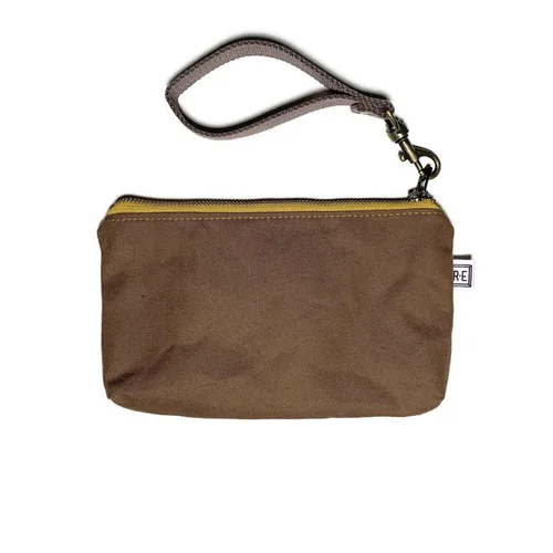 Waxed Canvas Midi Wristlet - Moonbeam - Image 3