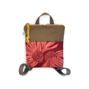 Waxed Canvas Mini Backpack - Coneflower