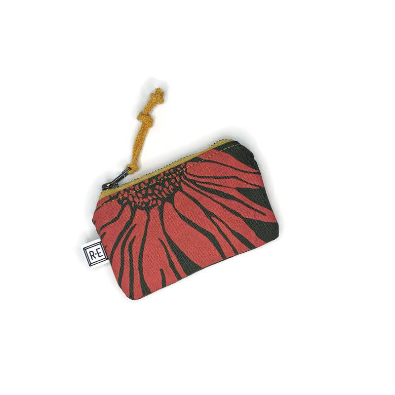 Printed Canvas Card Pouch - Coneflower - Image 3