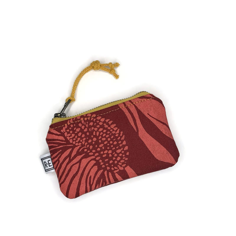 Printed Canvas Card Pouch - Coneflower - Image 5