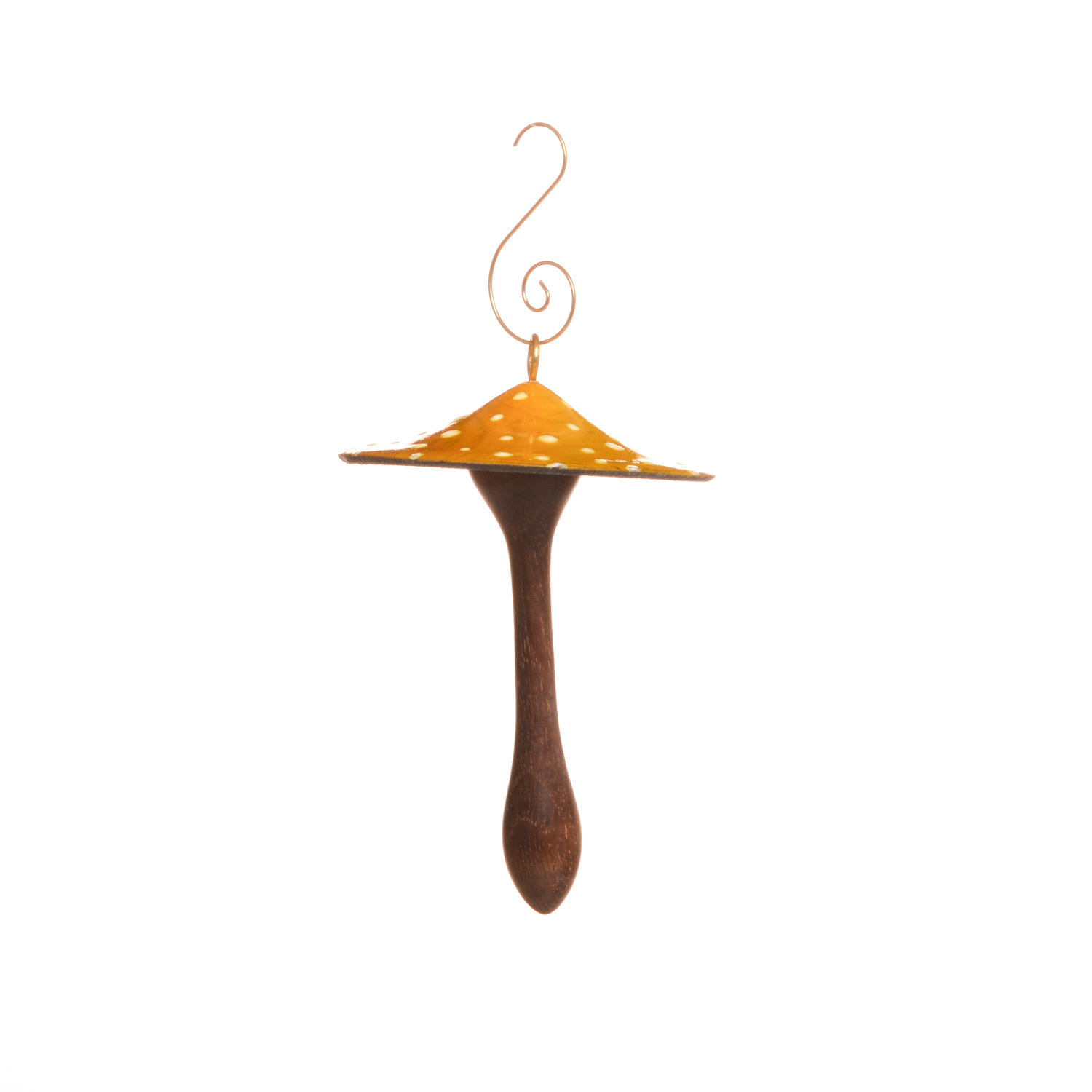 Turned and Dyed Wooden Mushroom Ornament - Image 10