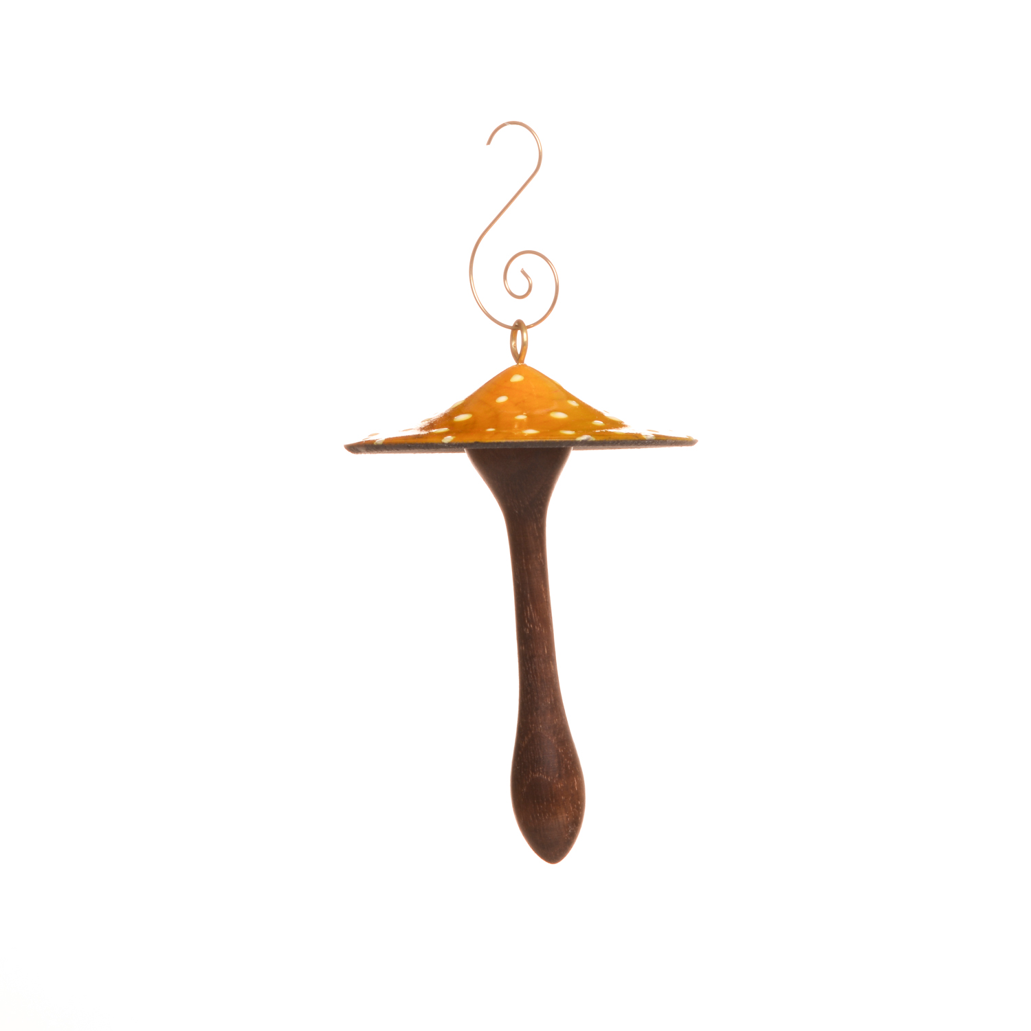 Turned and Dyed Wooden Mushroom Ornament - Image 9