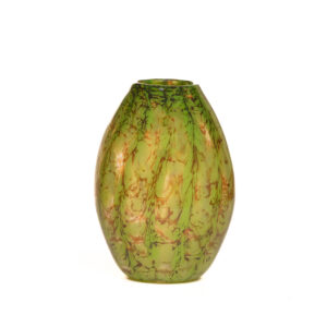 Add a touch of mossy green elegance to any room with a Moss Bead blown glass vase by Michael Hatch of North Carolina. This piece is perfect for fresh cut flowers or a dried arrangement.