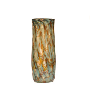 Enjoy your favorite long-stem flower varieties in this sleek and slender handblown cylinder glass vase by Michael Hatch of North Carolina. This piece is perfect for fresh cut flowers or a dried arrangement.