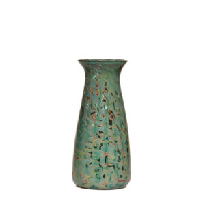Shades of greens, blues, and reddish-browns flow and form together to create this Lagoon inspired handblown glass vase by Michael Hatch of North Carolina. This piece is perfect for long-stemmed  fresh cut flowers or a dried arrangement. Each sold separately.