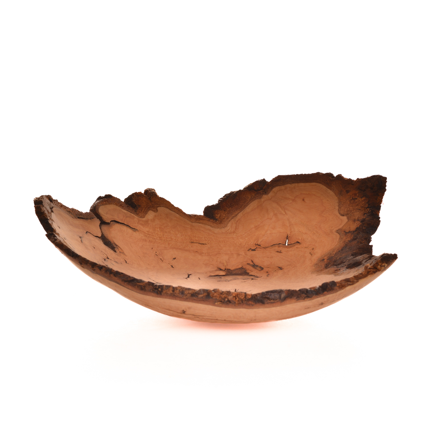 Turned natural edge White oak and Burl bowl #23308 by Warren Carpenter.
