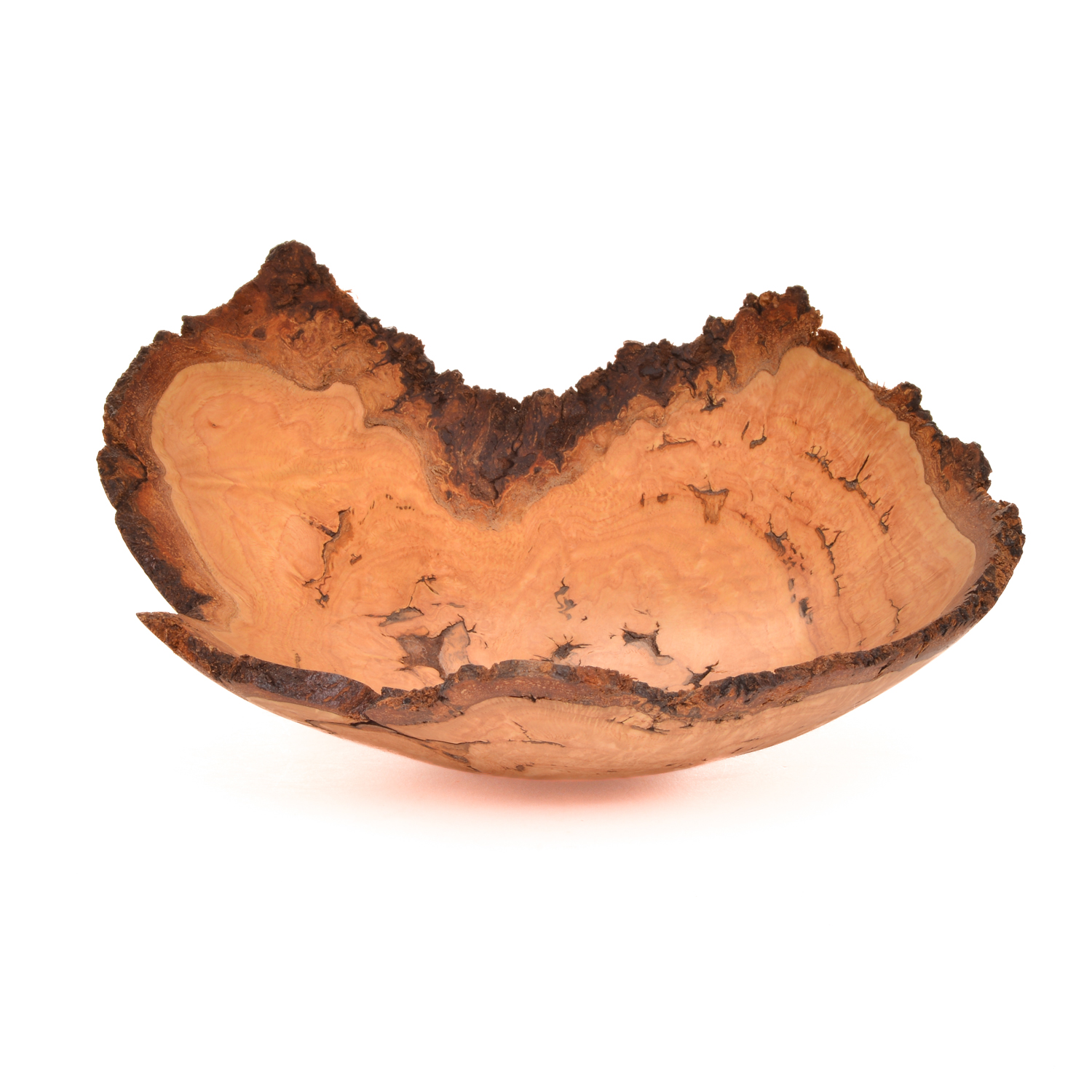 Natural Edge White Oak & Burl Bowl #23308 - Image 4