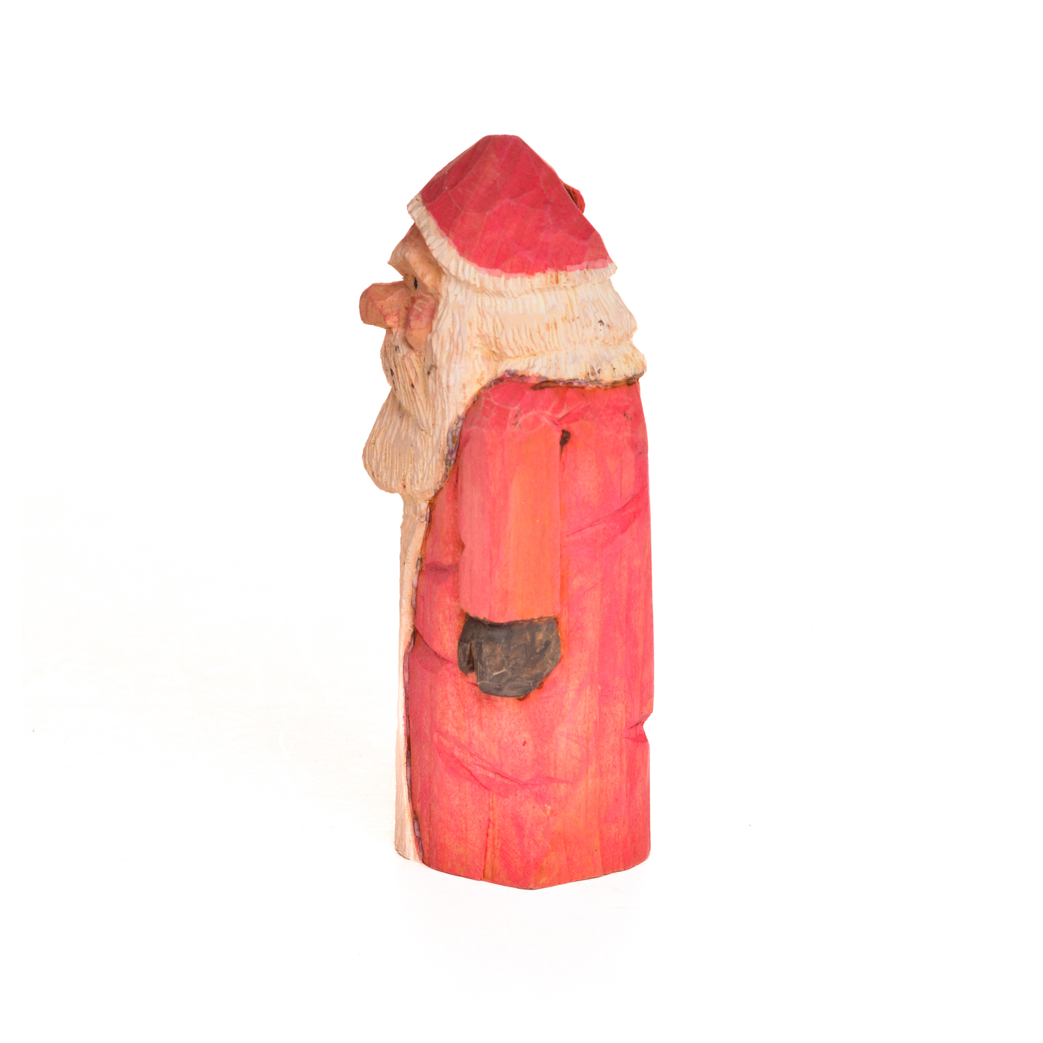 Hand-Carved and Painted "Grumpy" Santa - Image 2