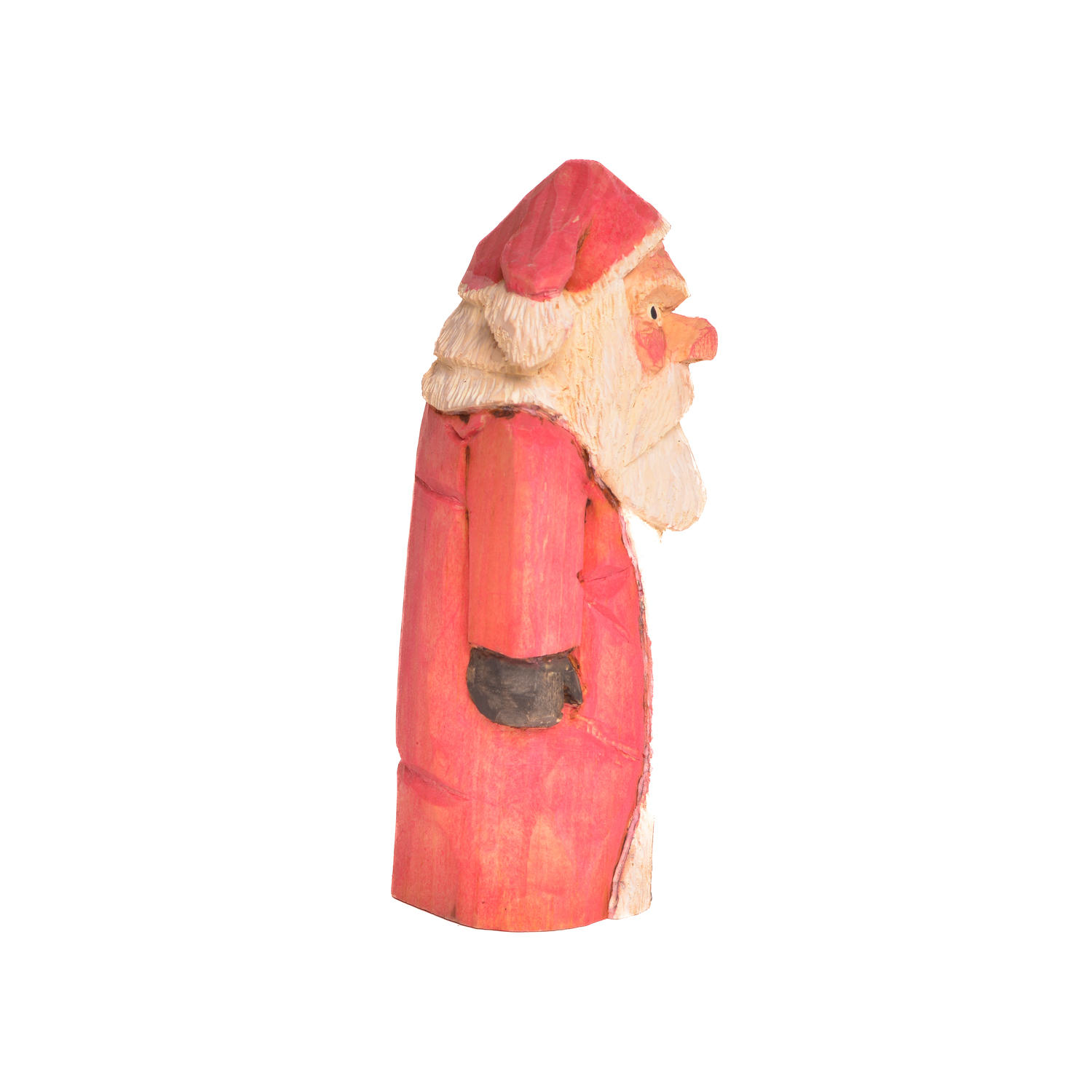 Hand-Carved and Painted "Grumpy" Santa - Image 4