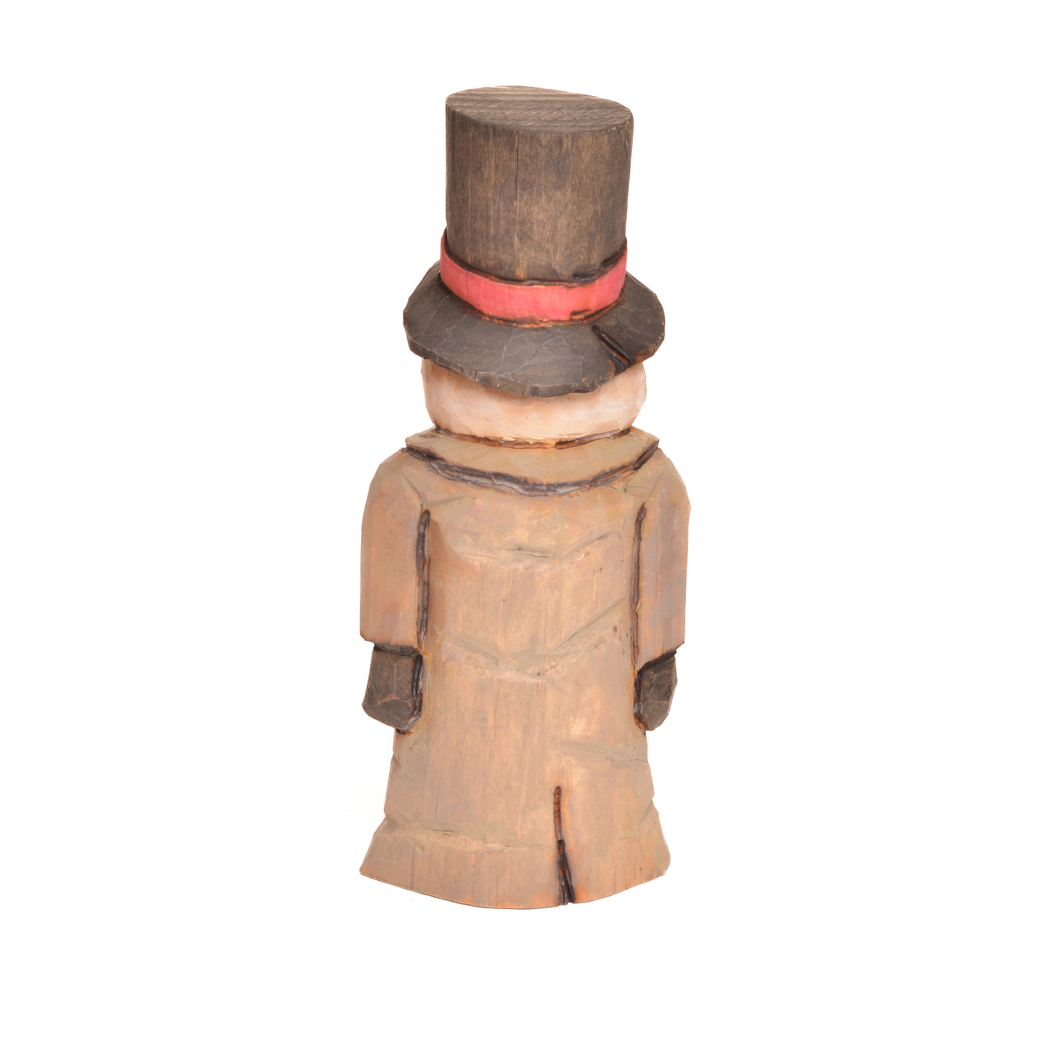 Hand-Carved and Painted Snowman - Image 3