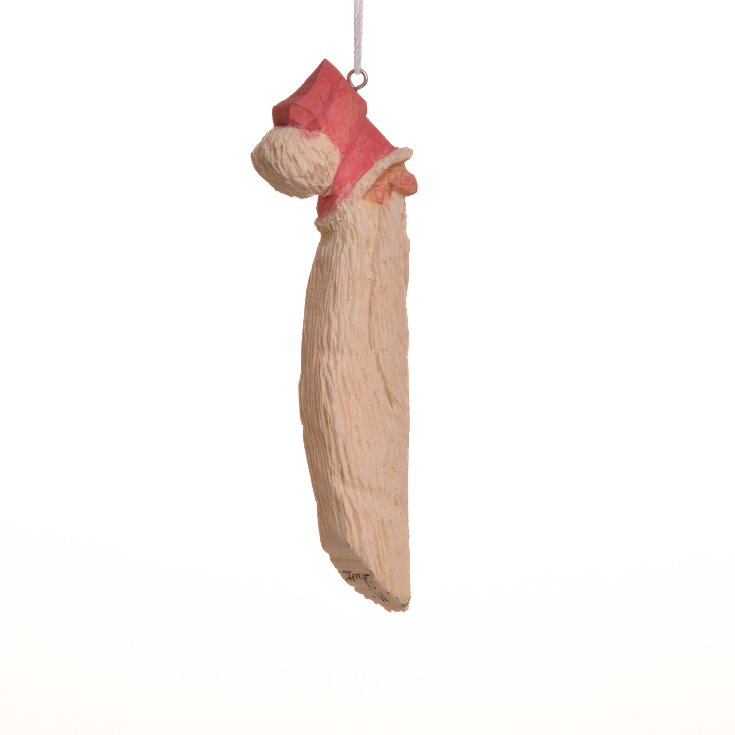 Carved and Painted Slender Santa Ornament - Image 5