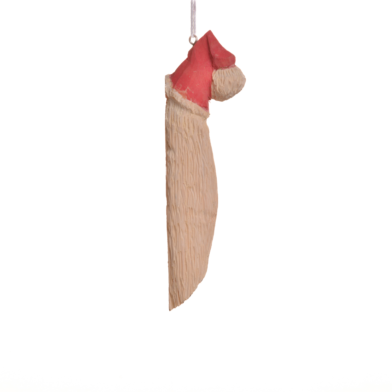 Carved and Painted Slender Santa Ornament - Image 6