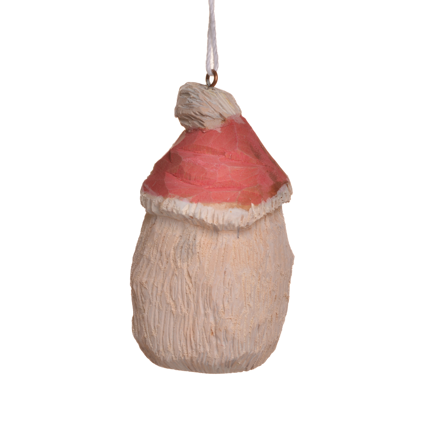 Medium Carved and Painted Santa Ornament - Image 6