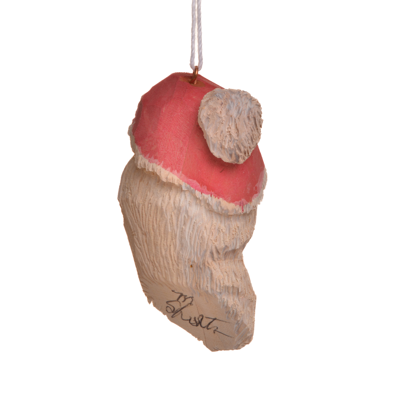 Medium Carved and Painted Santa Ornament - Image 13