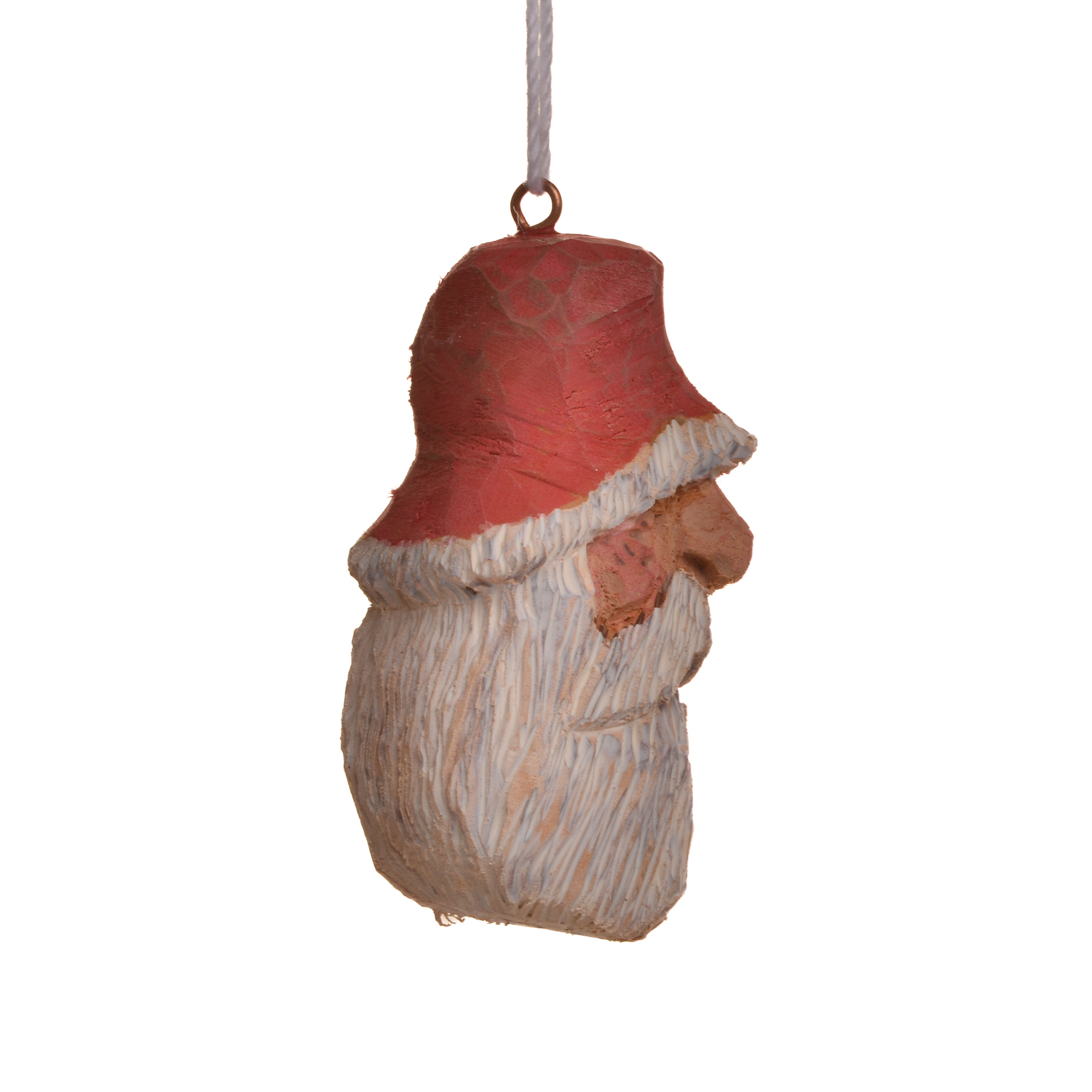 Medium Carved and Painted Santa Ornament - Image 16