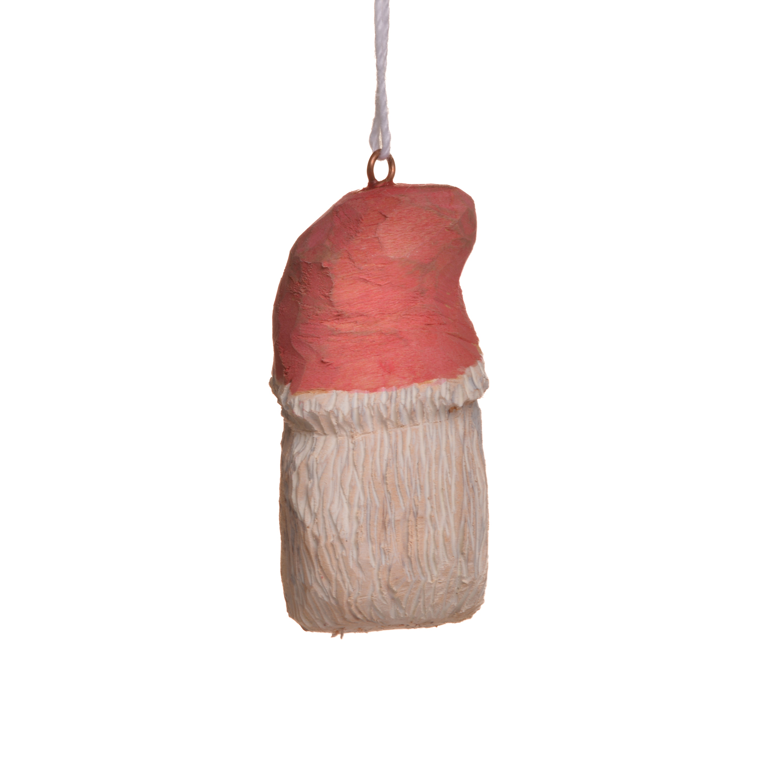 Medium Carved and Painted Santa Ornament - Image 17