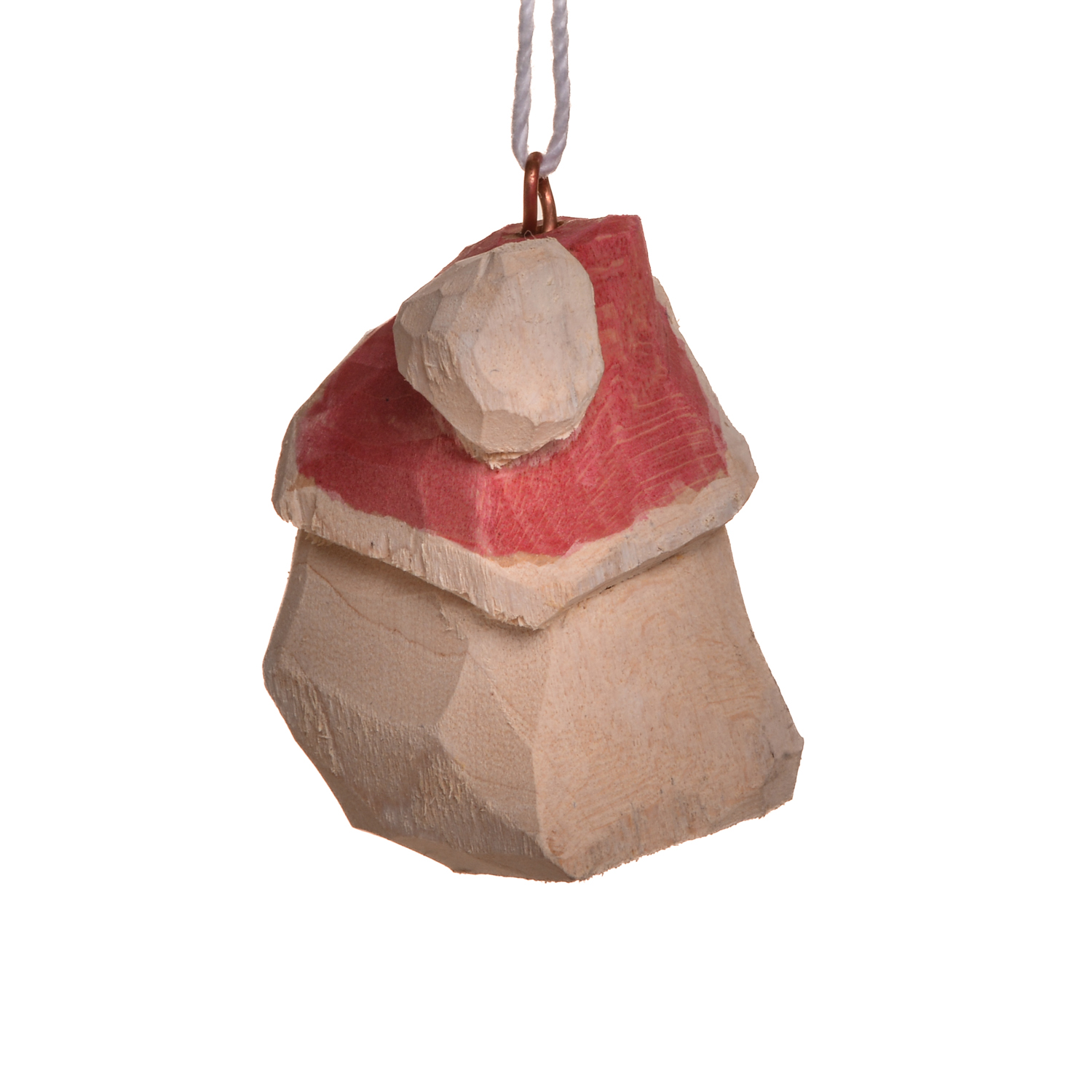 Mini Carved and Painted Santa Ornament - Image 8