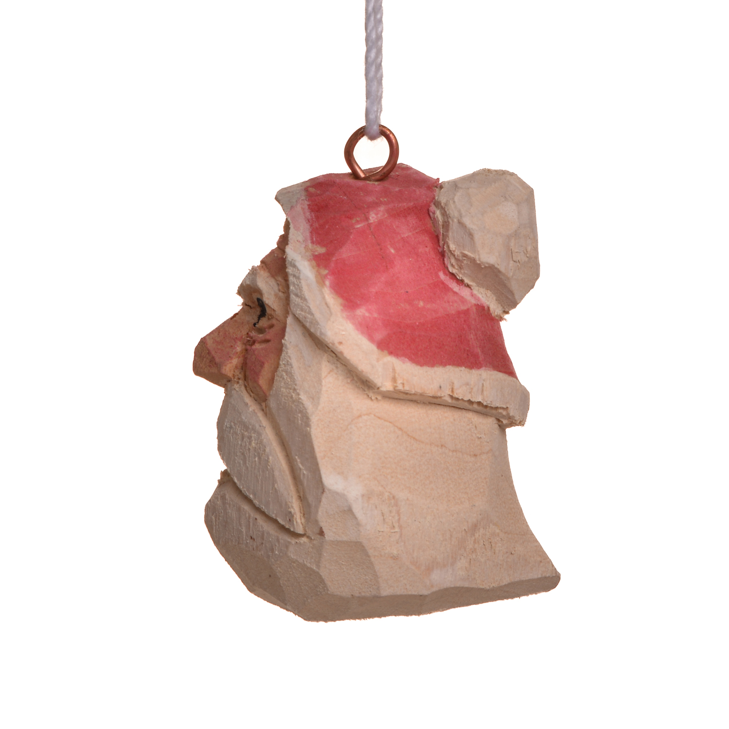 Mini Carved and Painted Santa Ornament - Image 7