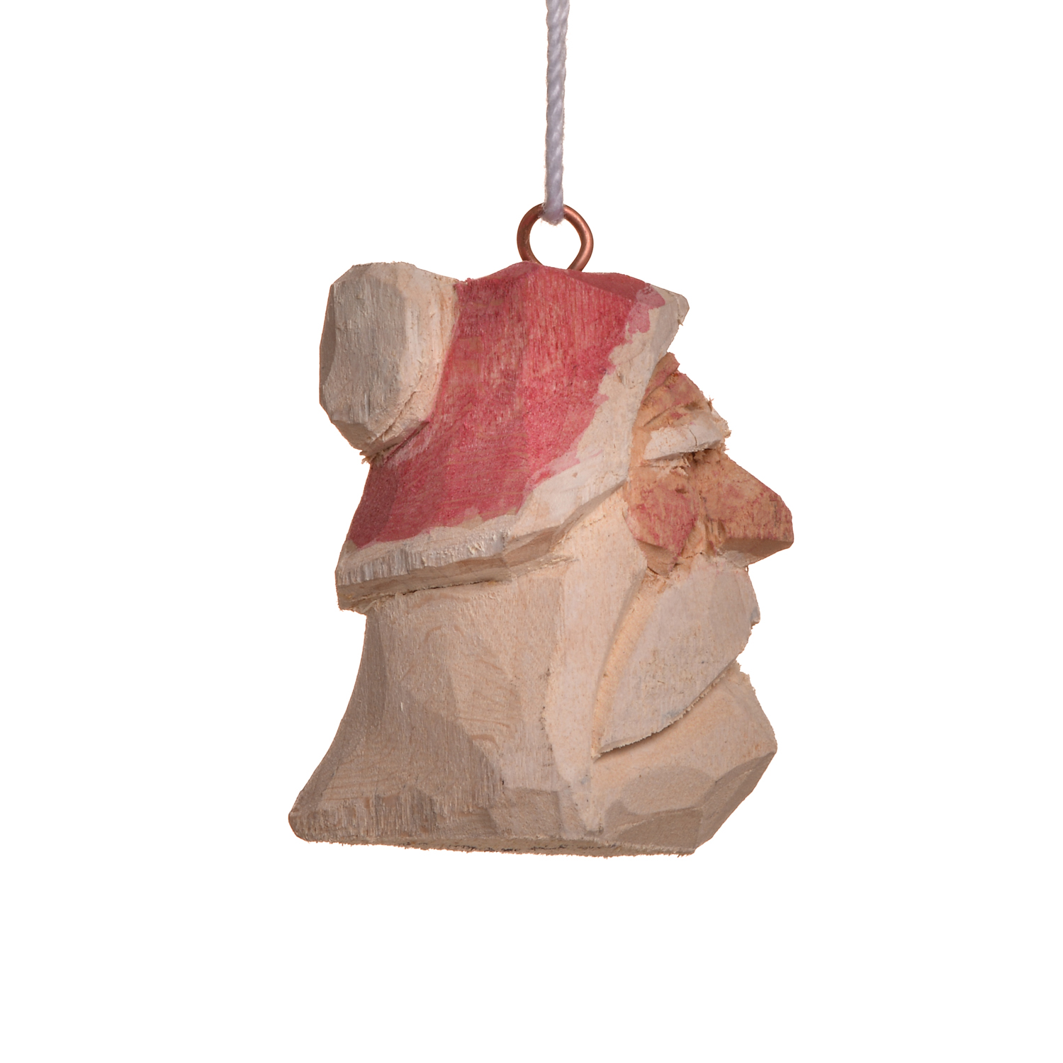 Mini Carved and Painted Santa Ornament - Image 6