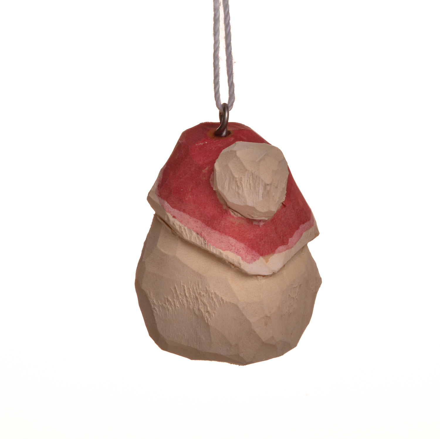 Mini Carved and Painted Santa Ornament - Image 4