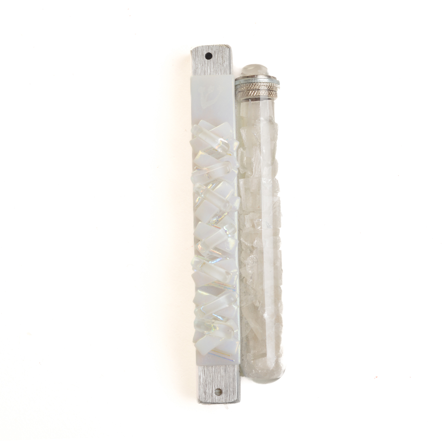Fused Glass Wedding Mezuzah - Image 4