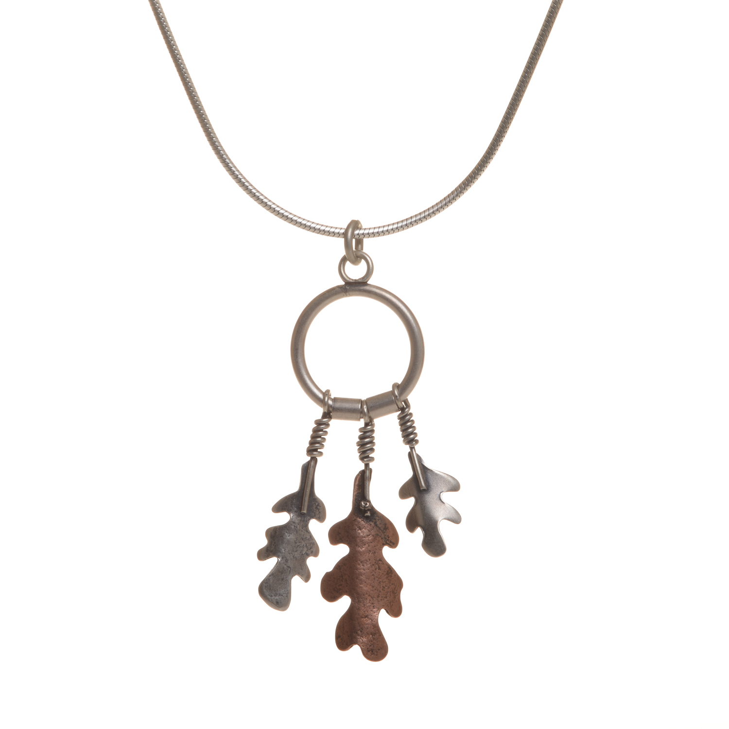 Circle Leaf Necklace - Image 3