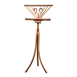 Walnut and Tiger Maple Bass Clef Music Stand