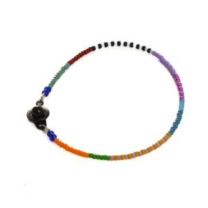 This playful color-block bracelet features handwoven glass seed beads by jeweler Leslie Fawcett. Wear it alone or layer it. Different color options to choose from.