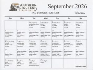 FAC SEPTEMBER 2026 CALENDAR