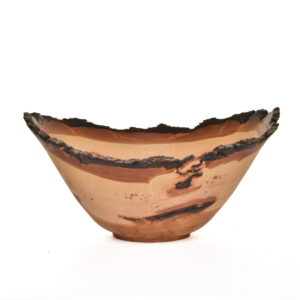 Turned natural edge hickory bowl #26009 by Warren Carpenter.