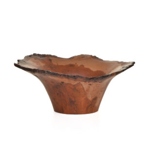 Turned natural edge cherry burl bowl #26276 by Warren Carpenter.