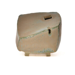 Barry Rhodes 2025, mid-range stoneware; oxidation fired, hand built 5" x 6" x 6"