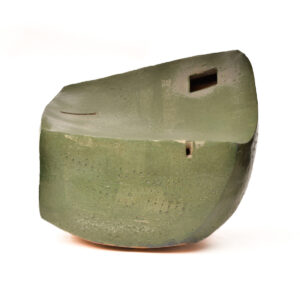 Barry Rhodes 2025, mid-range stoneware; oxidation fired, hand built 10" x 10" x 11"