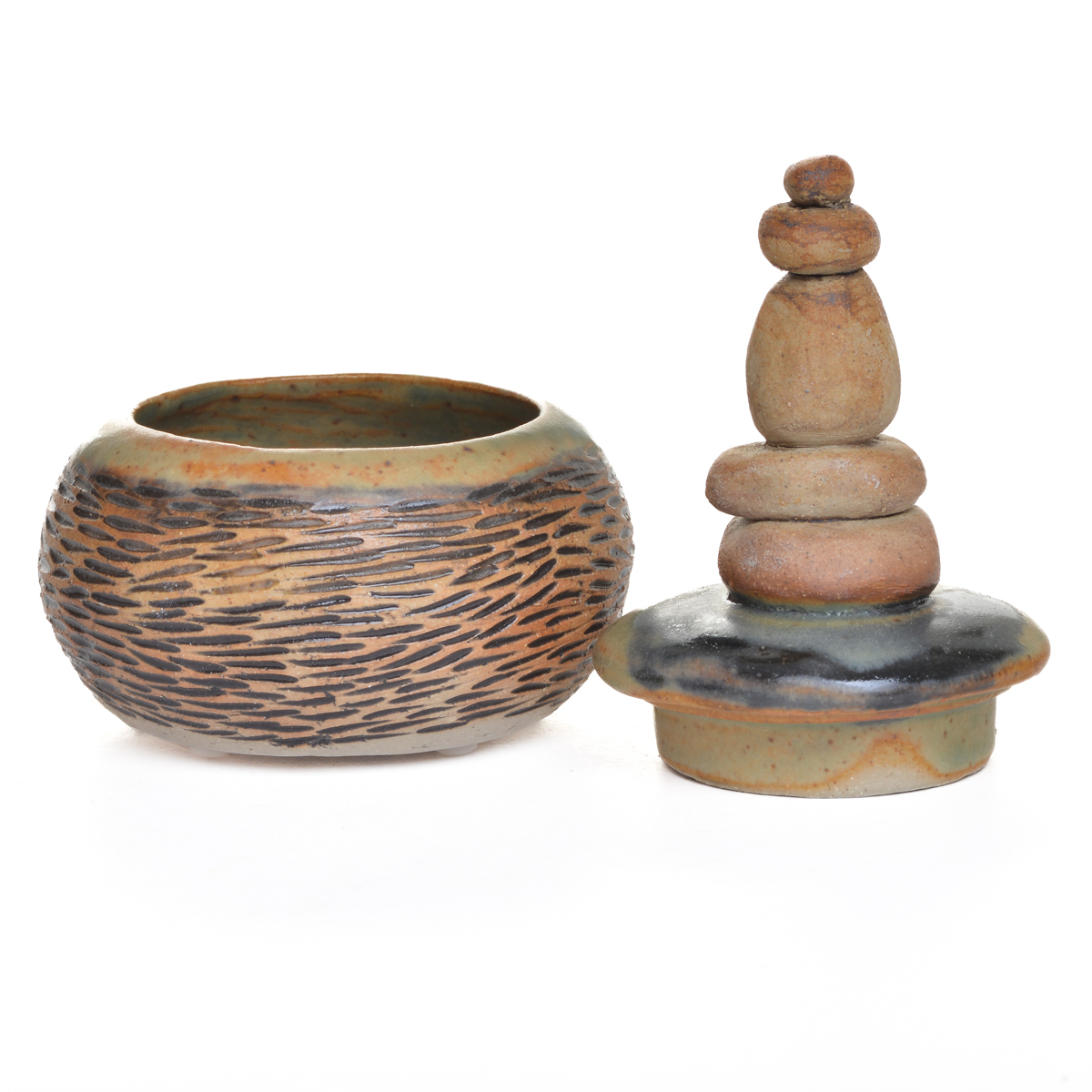 Stacked Stones Lidded Vessel - Image 8